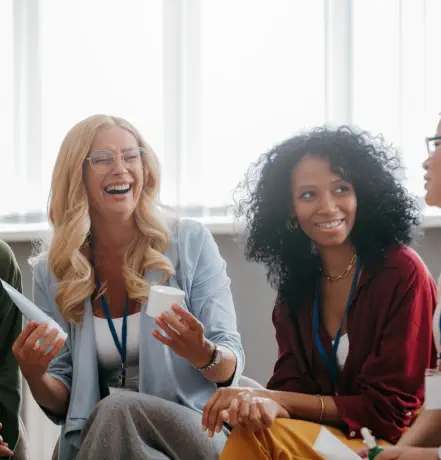 group of women talking