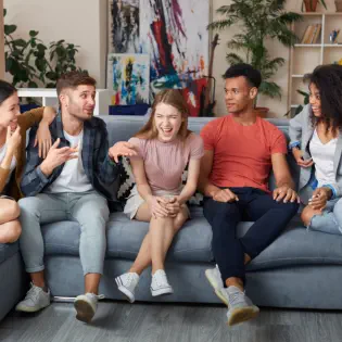 Friends Laughing Together