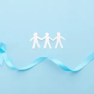 Blue Ribbon and Figures