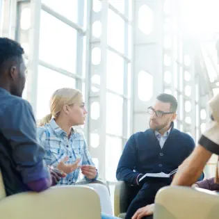 Team Meeting in Workspace