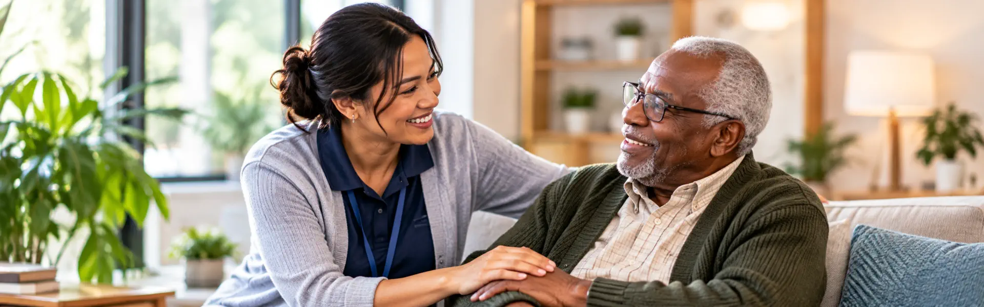 woman caring elderly